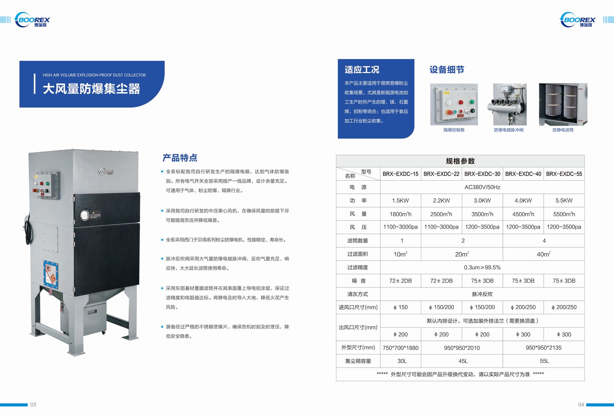 脉冲反吹型防爆工业集尘器